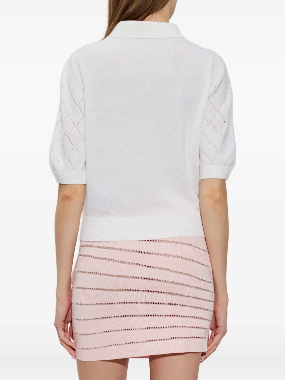Balmain Poloshirt met print Wit