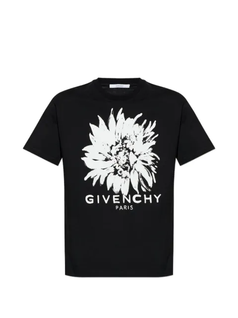 Givenchy floral-print logo-print T-shirt