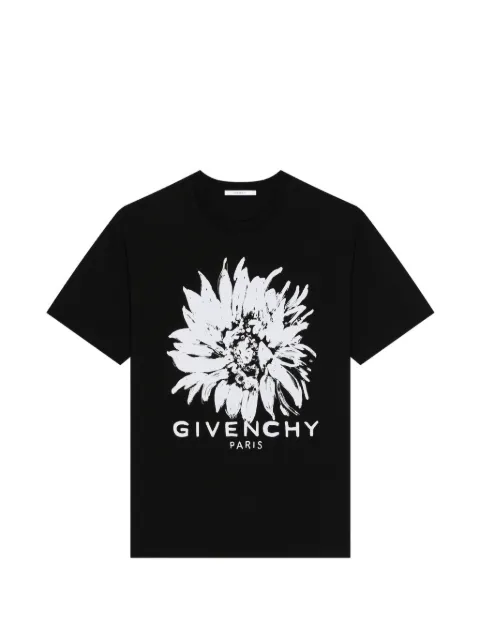 Givenchy playera con logo estampado y estampado floral