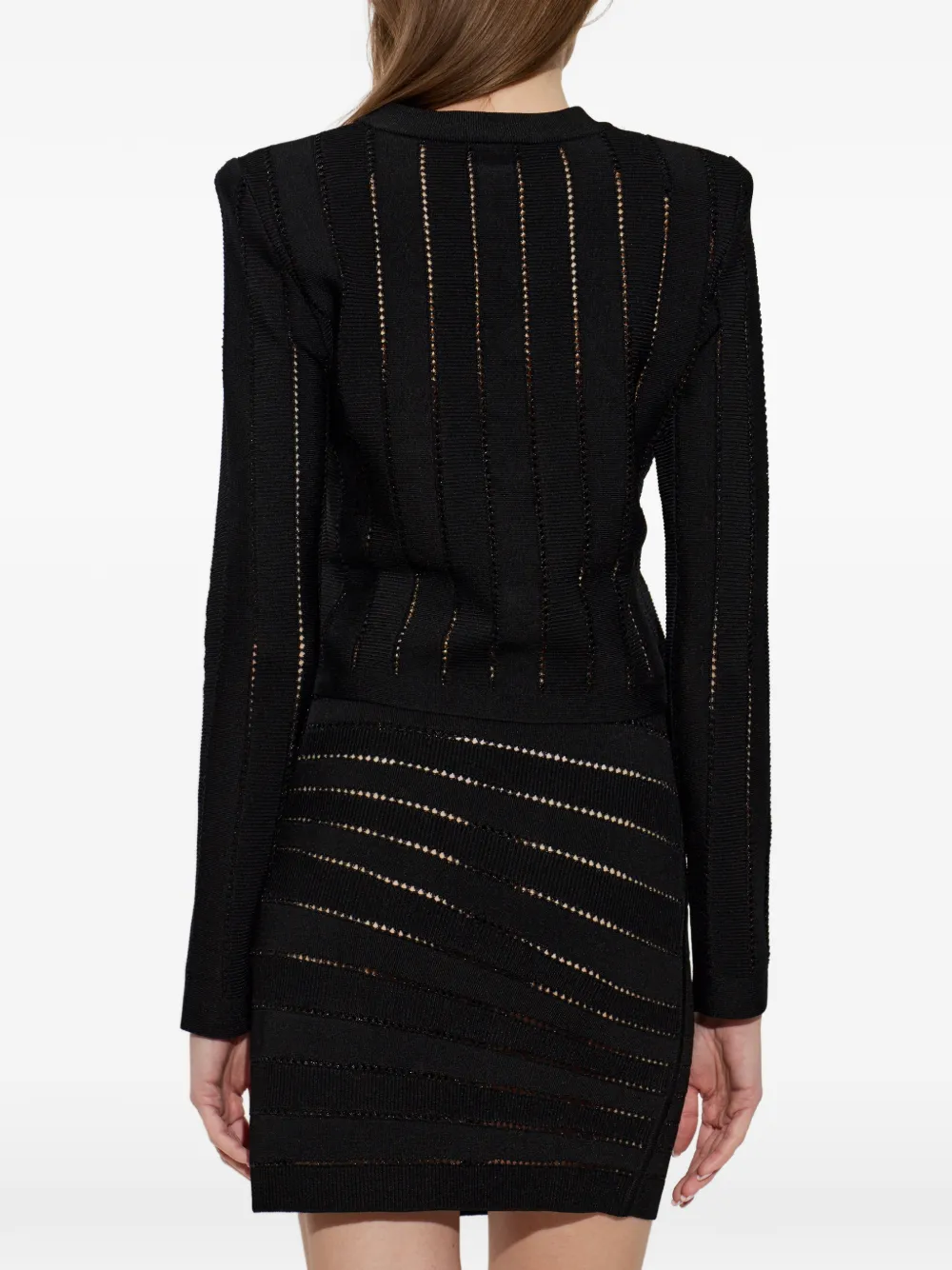 Balmain Vest verfraaid met knopen en leeuwenkop Zwart