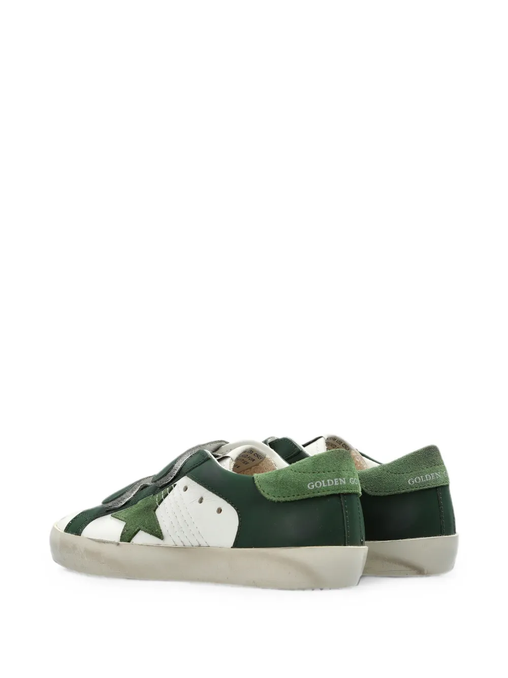 Golden Goose Kids star-patch touch-strap sneakers Wit