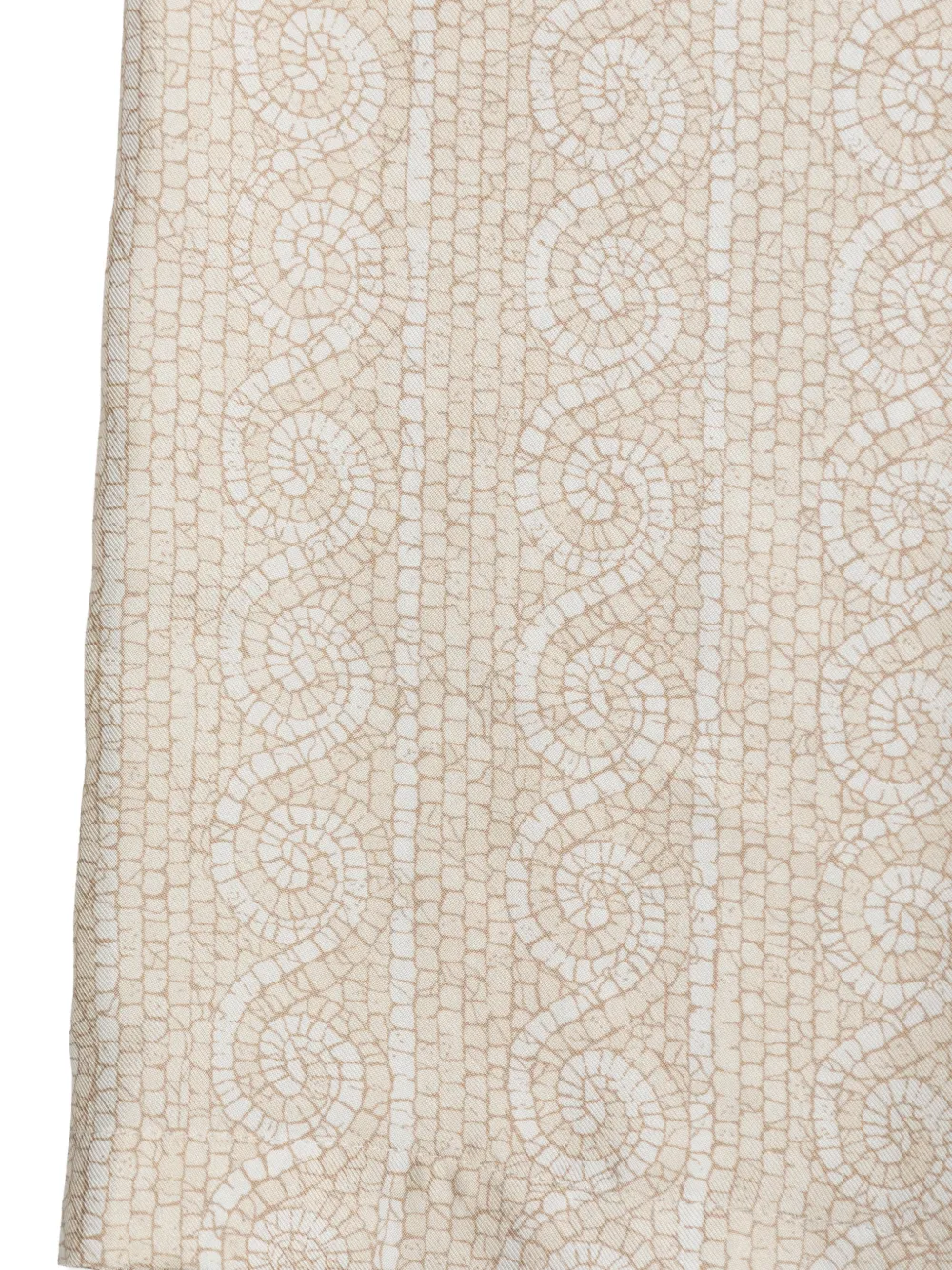 Versace Kids Zijden broek met mozaiekprint Beige
