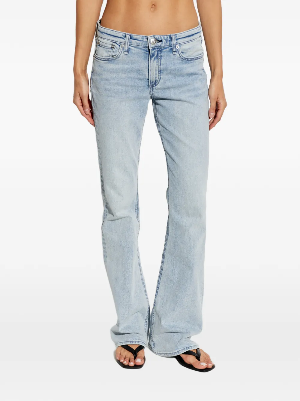  Rag & Bone Jeans Con Effetto Schiarito - Blu 
