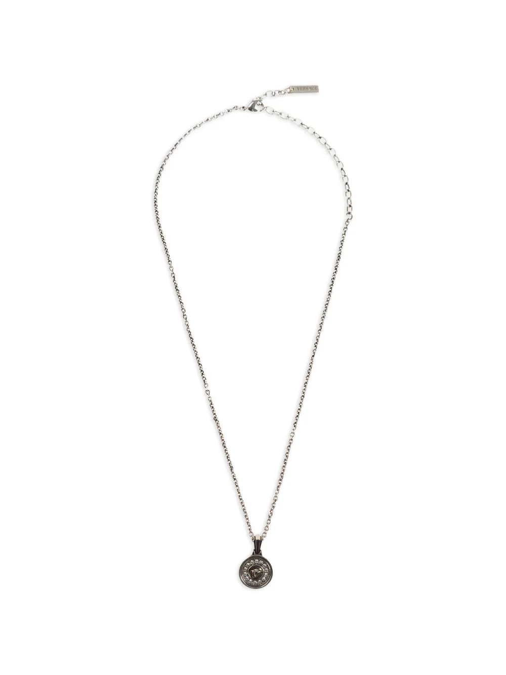 Versace Medusa crystal-embellished necklace - Silver