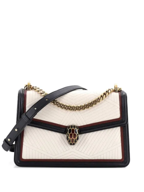 Bvlgari Pre-Owned bolsa crossbody Serpenti Forever pequeña de piel capitonada
