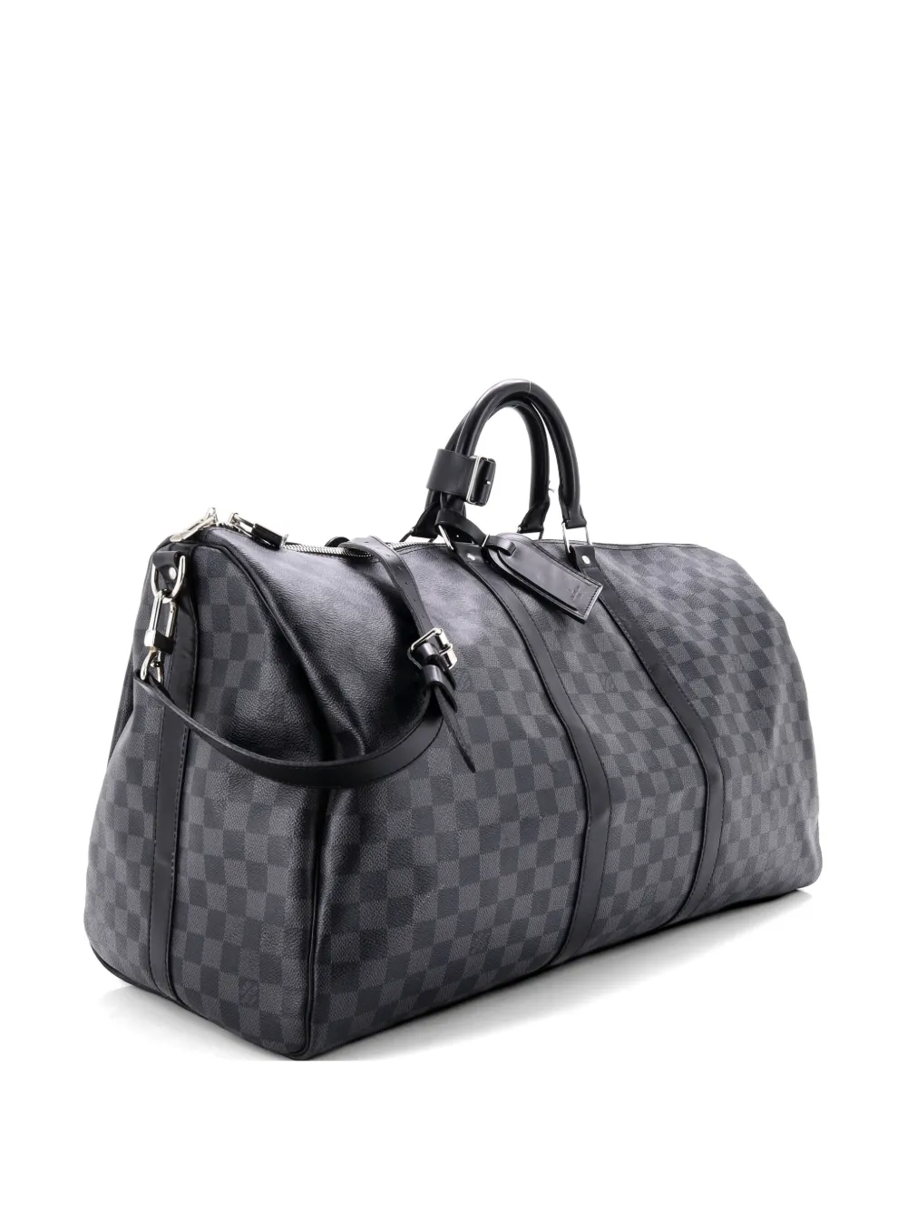 Louis Vuitton Pre-Owned Keepall Bandouliere Bag Damier Graphite 55 travel bag - Nero