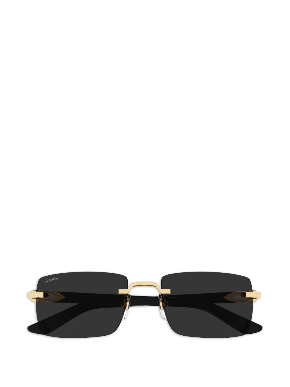 Cartier Eyewear rimless rectangle-frame sunglasses - Gold