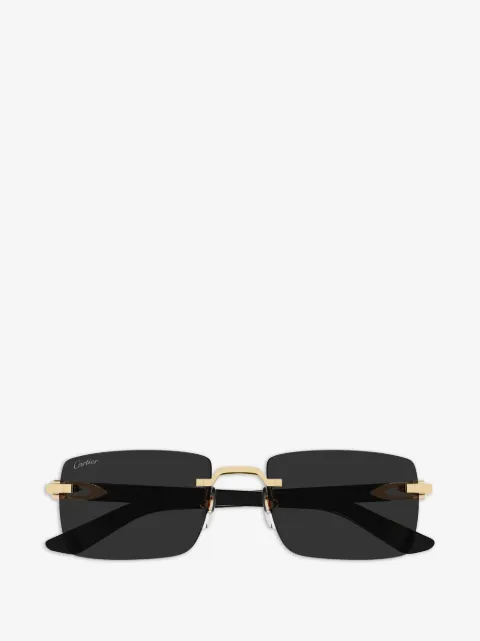 Cartier Eyewear rimless rectangle-frame sunglasses