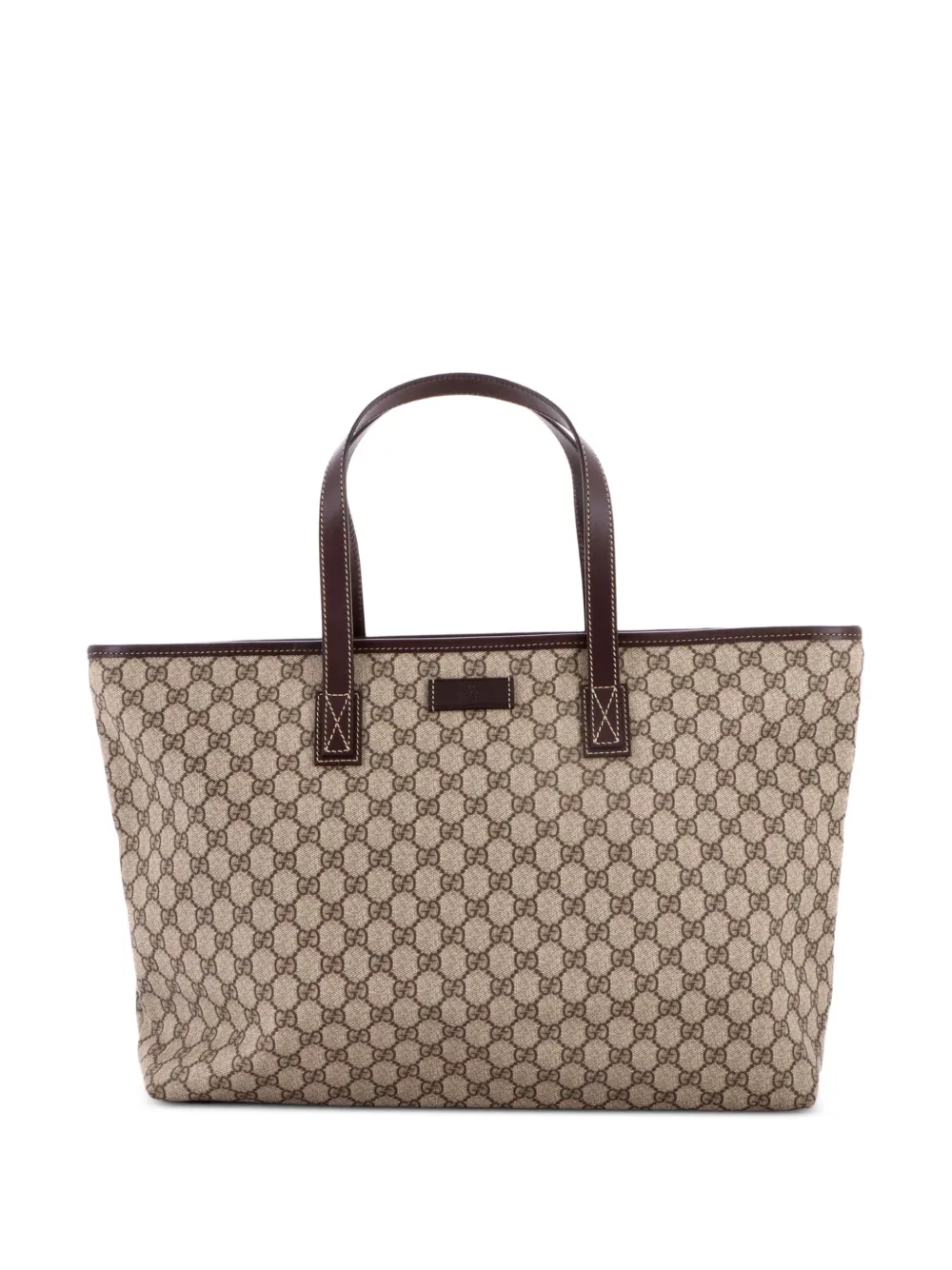 Gucci Pre-Owned Plus GG Coated Canvas with Leather Large tote bag - Braun