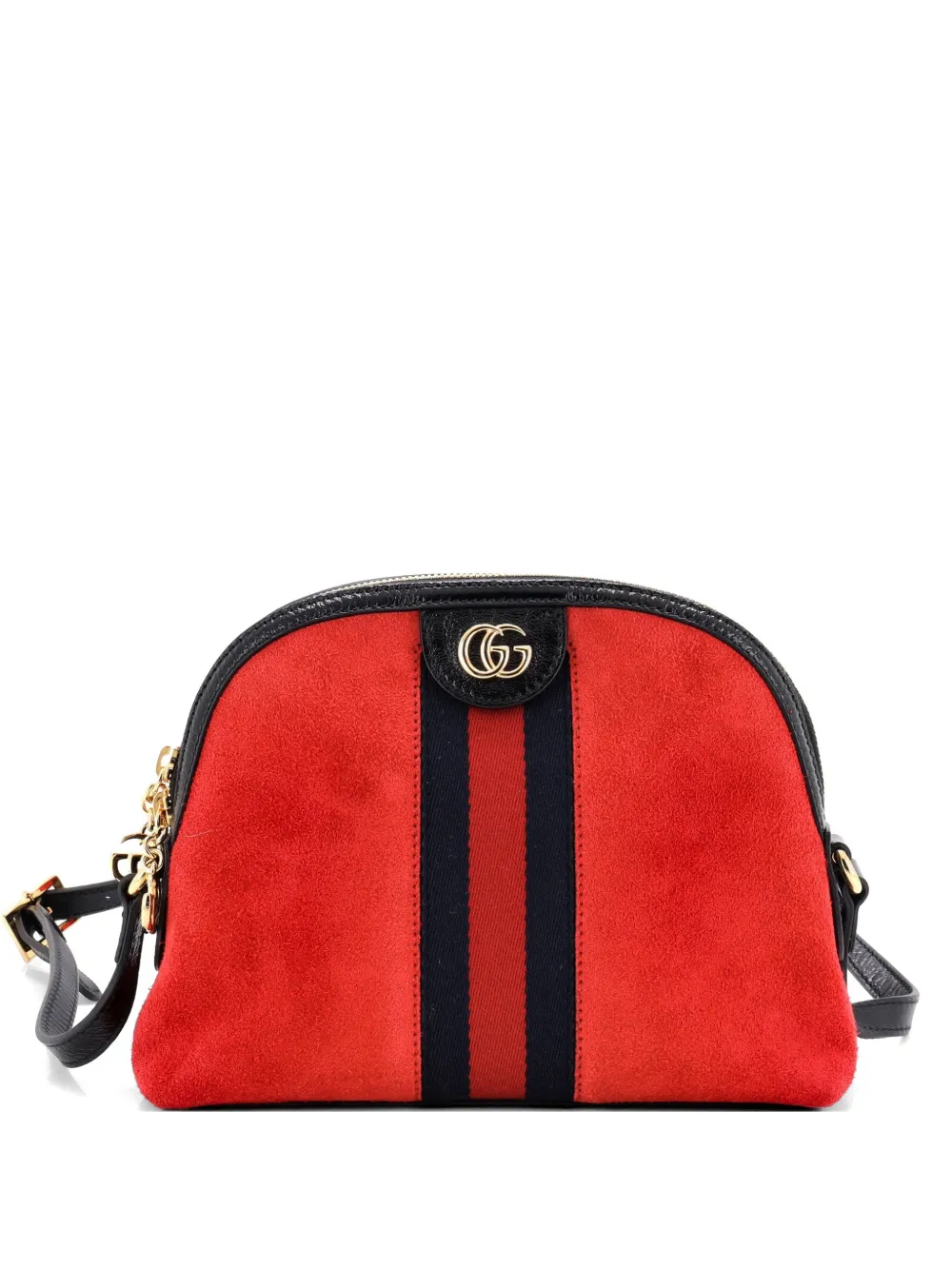 Gucci Pre-Owned Ophidia Dome Shoulder Bag Suede Small crossbody bag - Rot