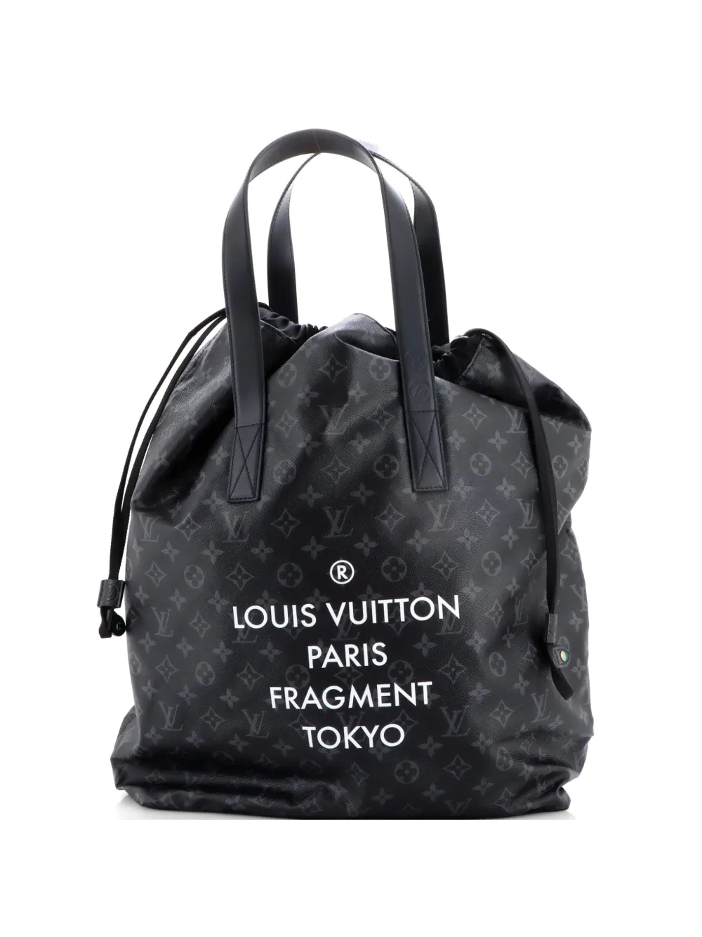 Louis Vuitton Pre-Owned Cabas Light Drawstring Bag Flash Fragment Monogram Eclipse Canvas tote bag - Nero