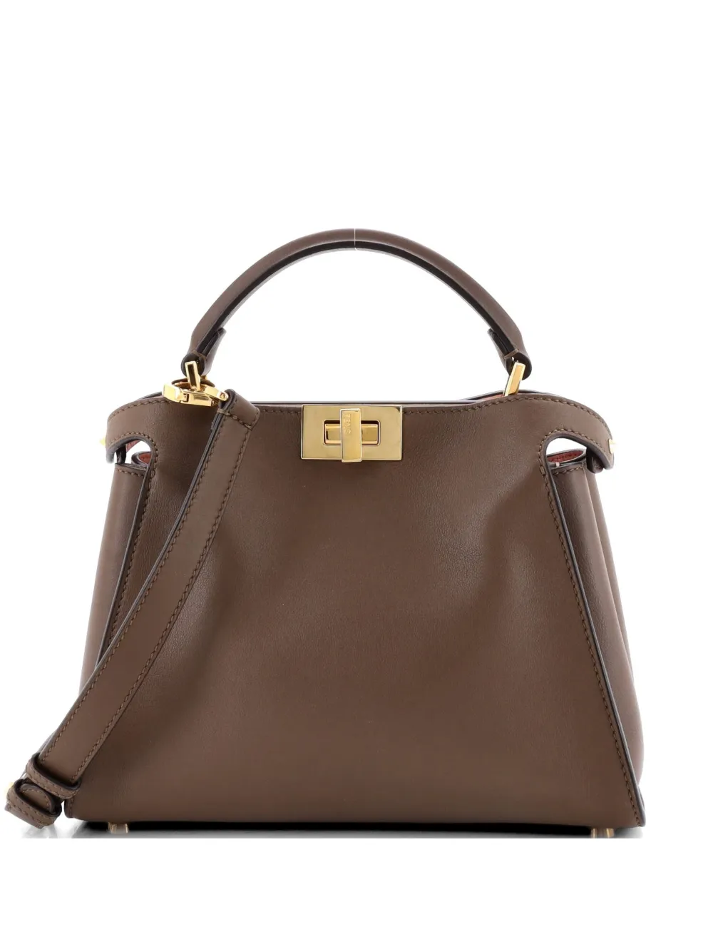 Fendi Pre-Owned Peekaboo Essentially Bag Leather satchel - Marrone