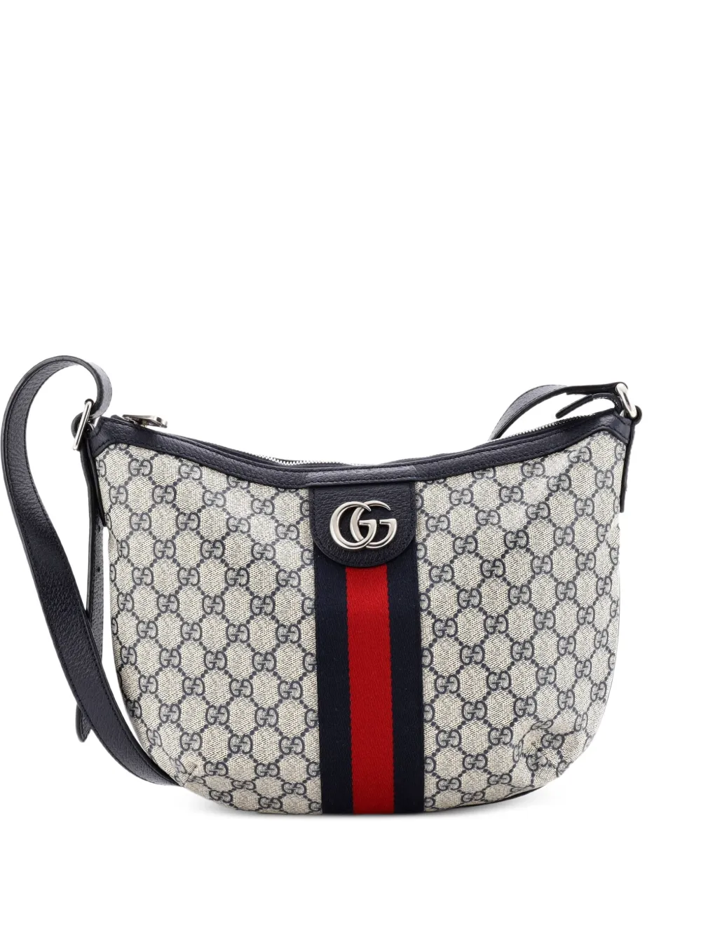 Gucci Pre-Owned Ophidia Half Moon Hobo GG Coated Canvas Small crossbody bag - Blau
