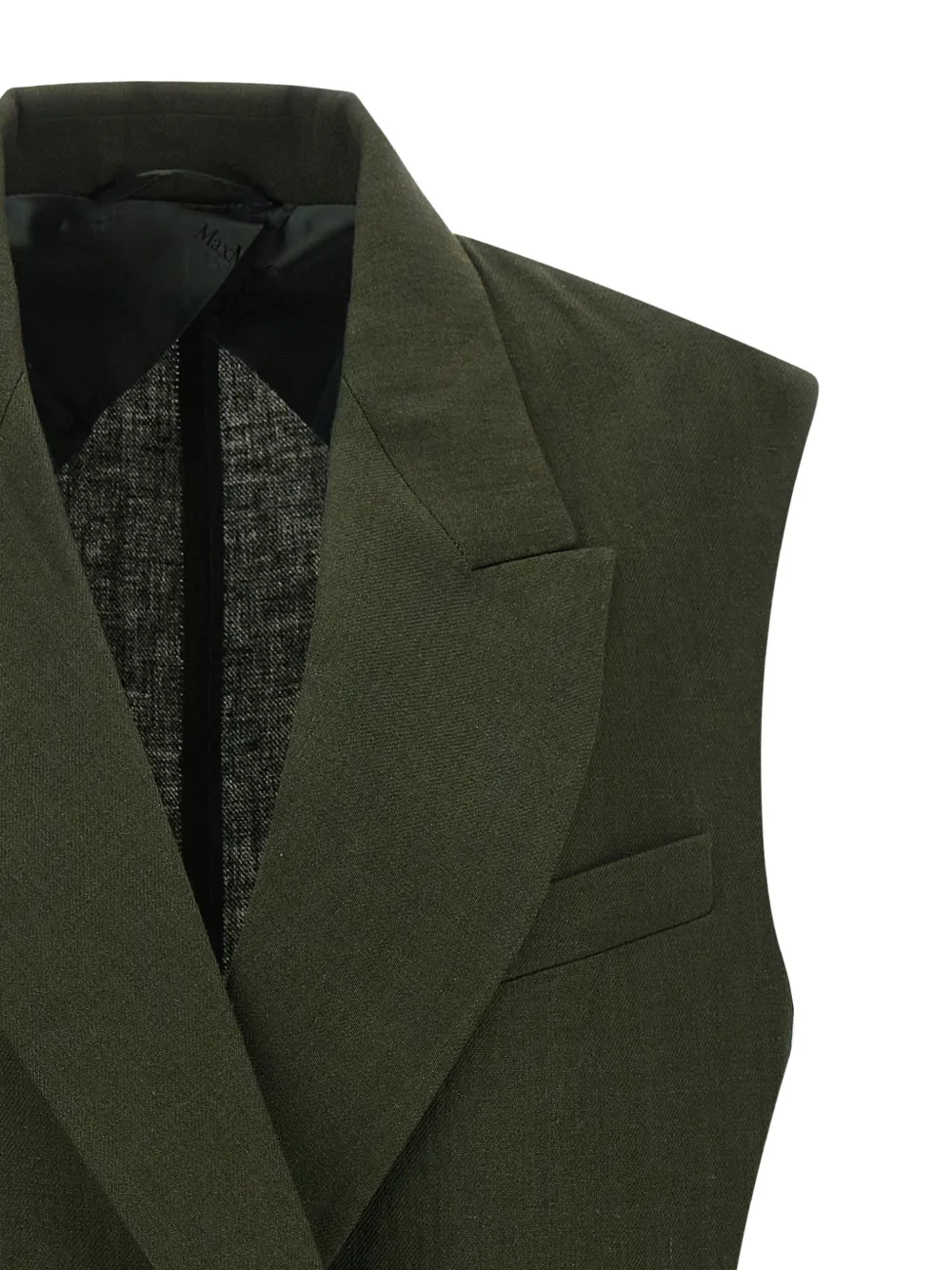 Max Mara Aia gilet met dubbele rij knopen Groen