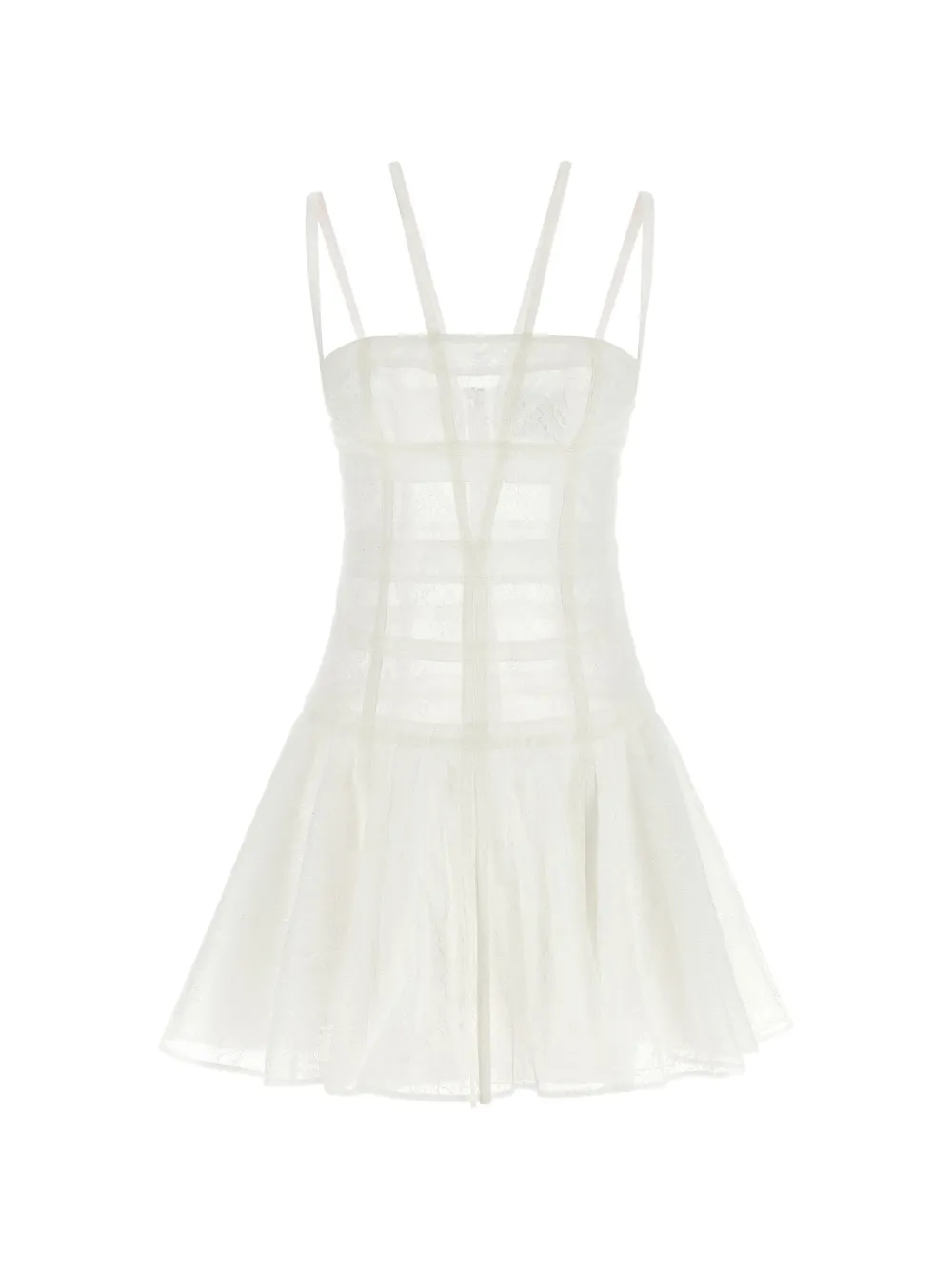 Giovanni Bedin Chantilly lace bustier mini dress - Bianco