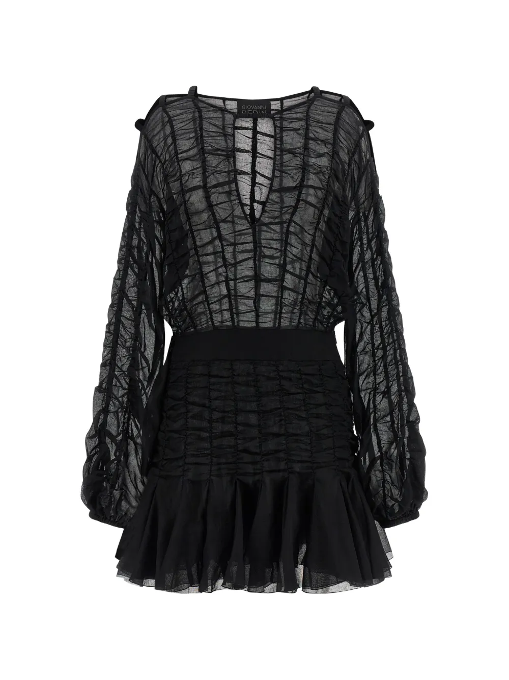 Giovanni Bedin smock-effect cut-out mini dress - Black