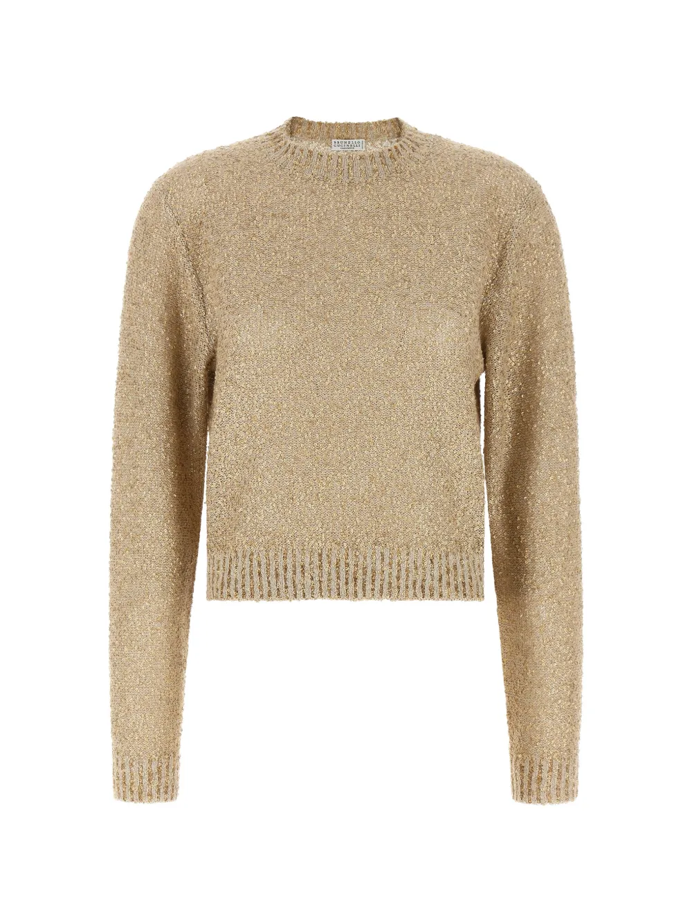 Brunello Cucinelli sequin-embellished knitted sweater - Gold