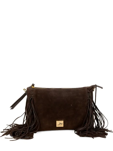 Marc Ellis Calira fringe-detail leather clutch bag