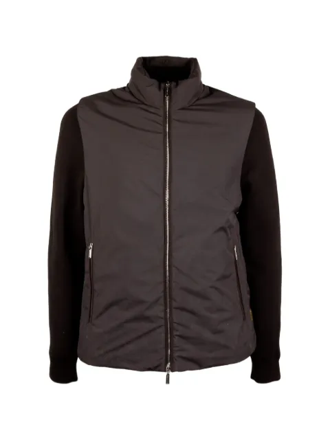 Moorer panelled zip-up jacket