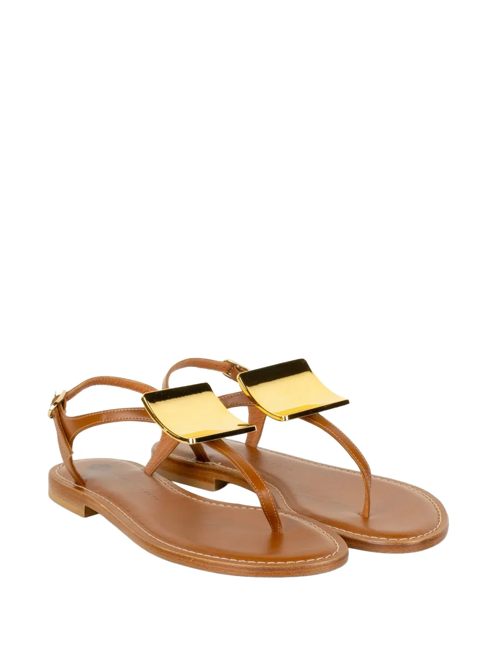 Roberto Festa plaque-detail flat sandals Bruin