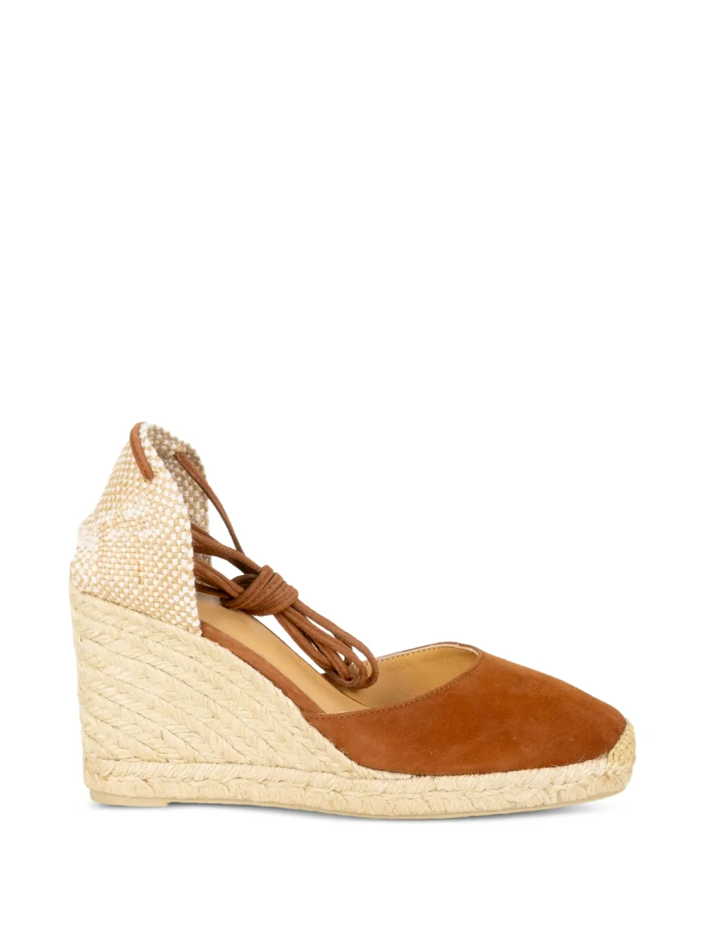 Castañer Carina tie-fastening heeled espadrilles - Braun