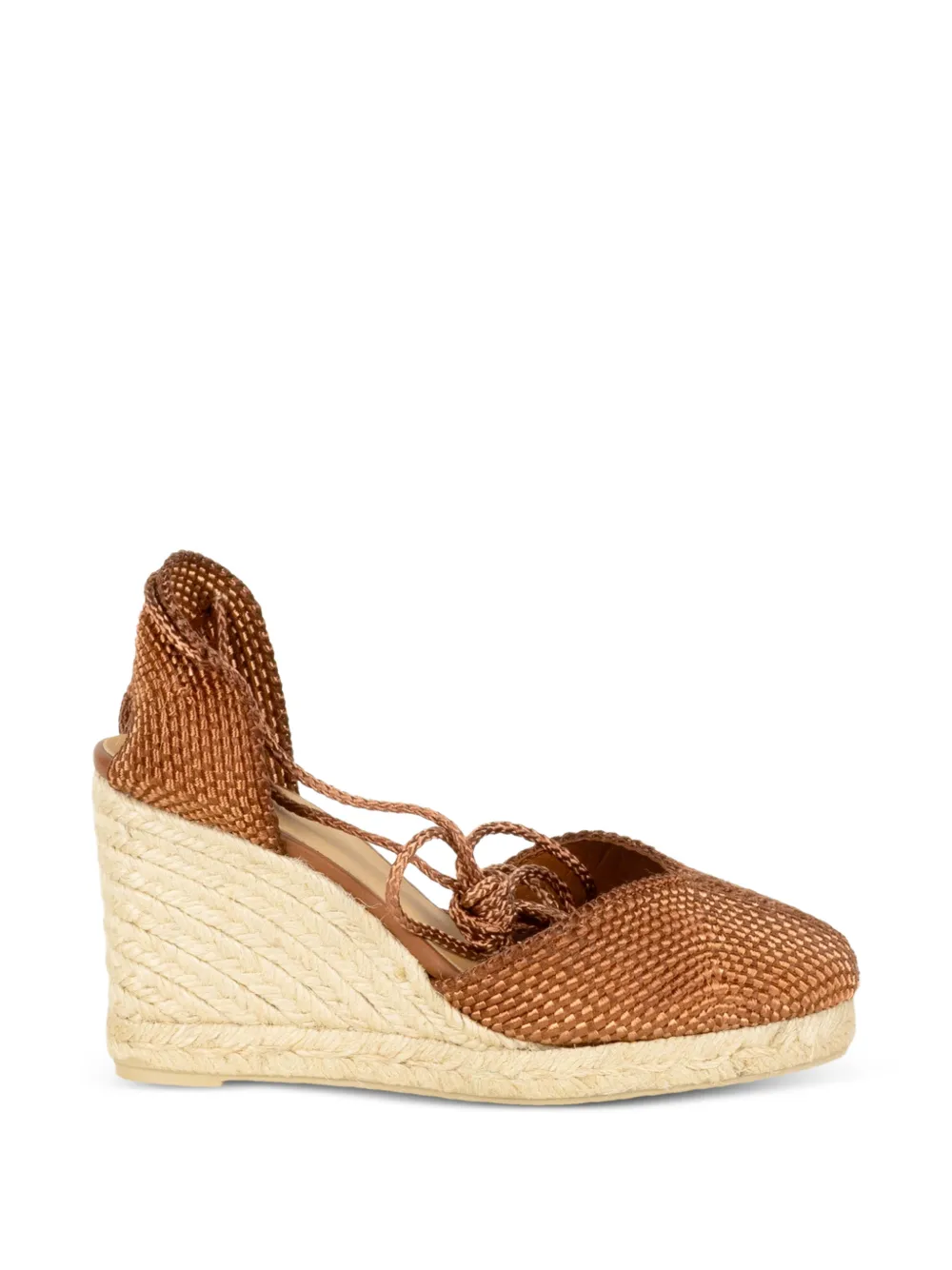 Castañer Cora woven heeled espadrilles - Marrone