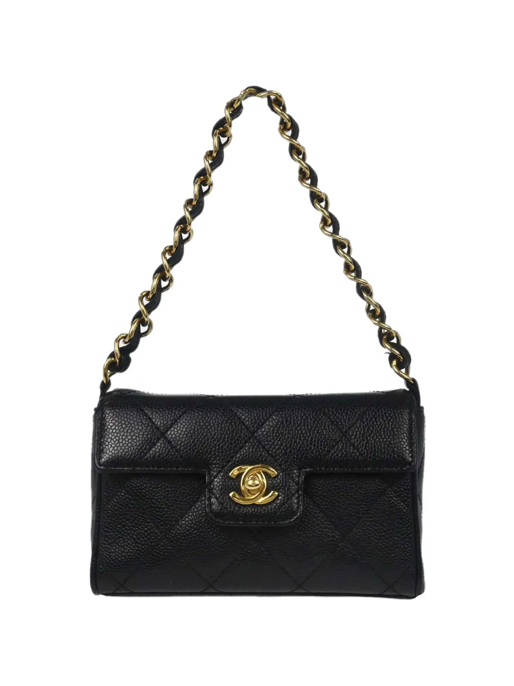 Pre-owned Chanel 2000 Diamond-quilted Shoulder Bag In Black