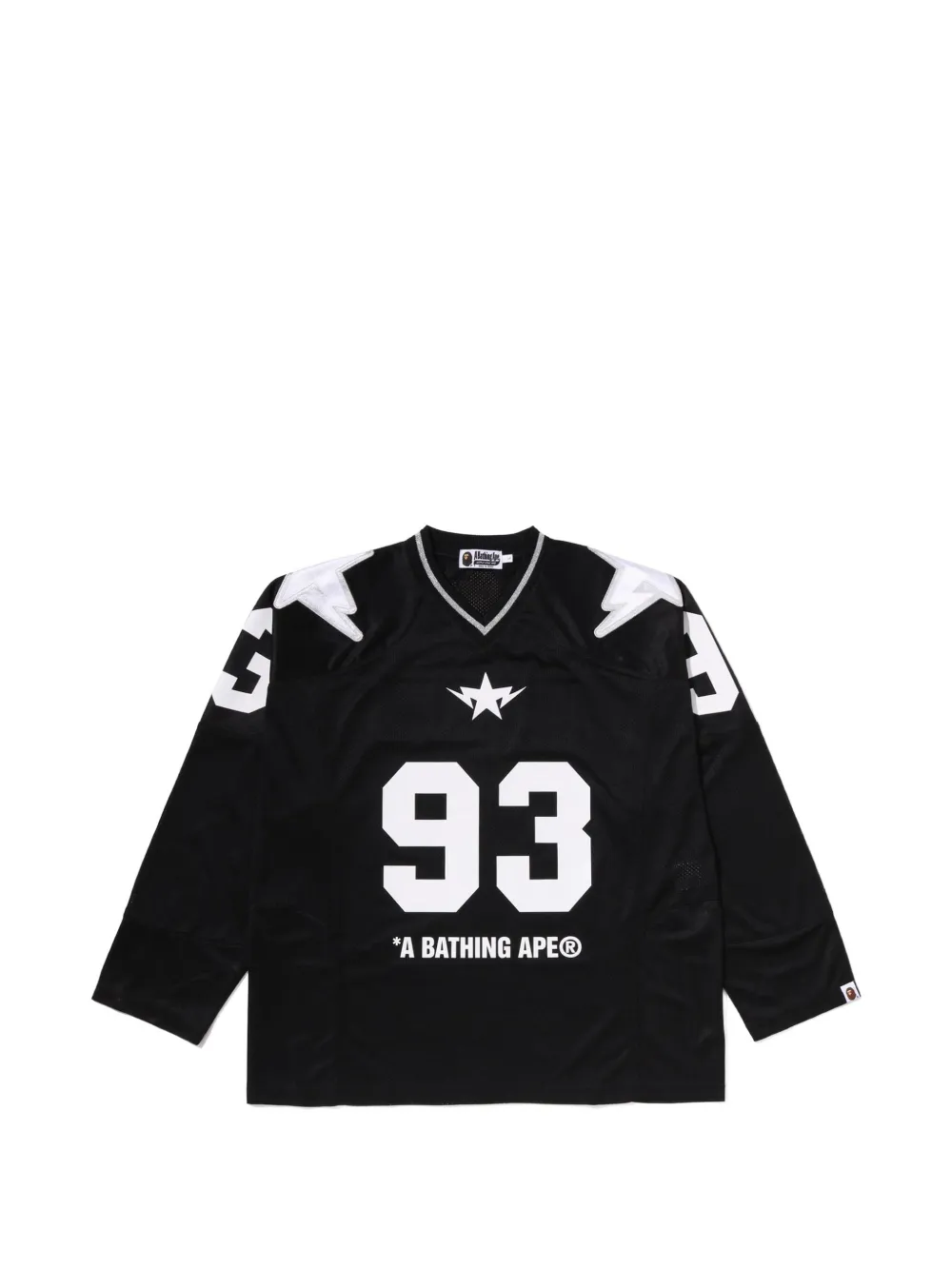 A BATHING APE® logo-print V-neck T-shirt - Nero