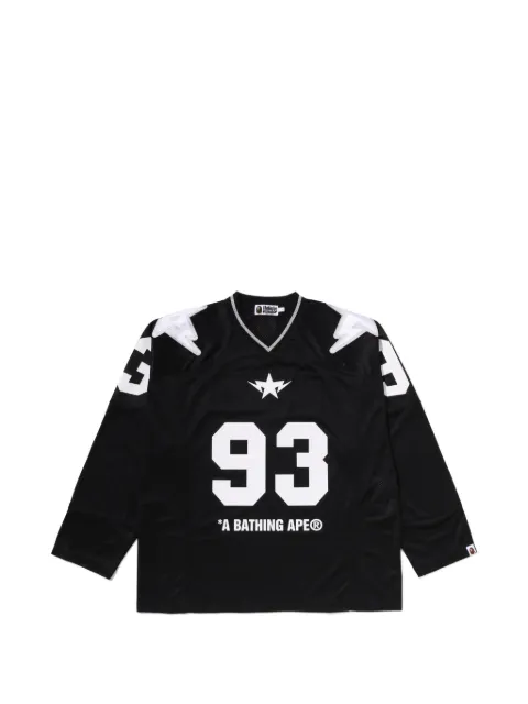 A BATHING APE® logo-print V-neck T-shirt