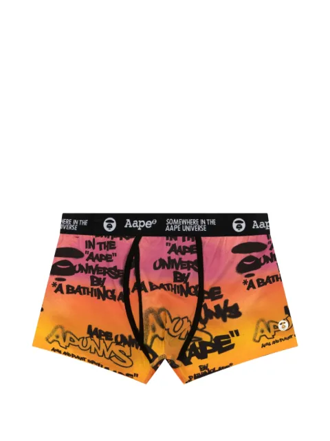 AAPE BY *A BATHING APE® logo-print graffiti-effect boxers