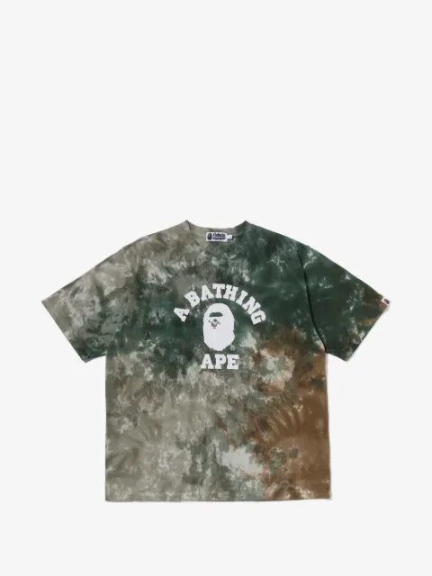 A BATHING APE® tie-dye logo-print T-shirt