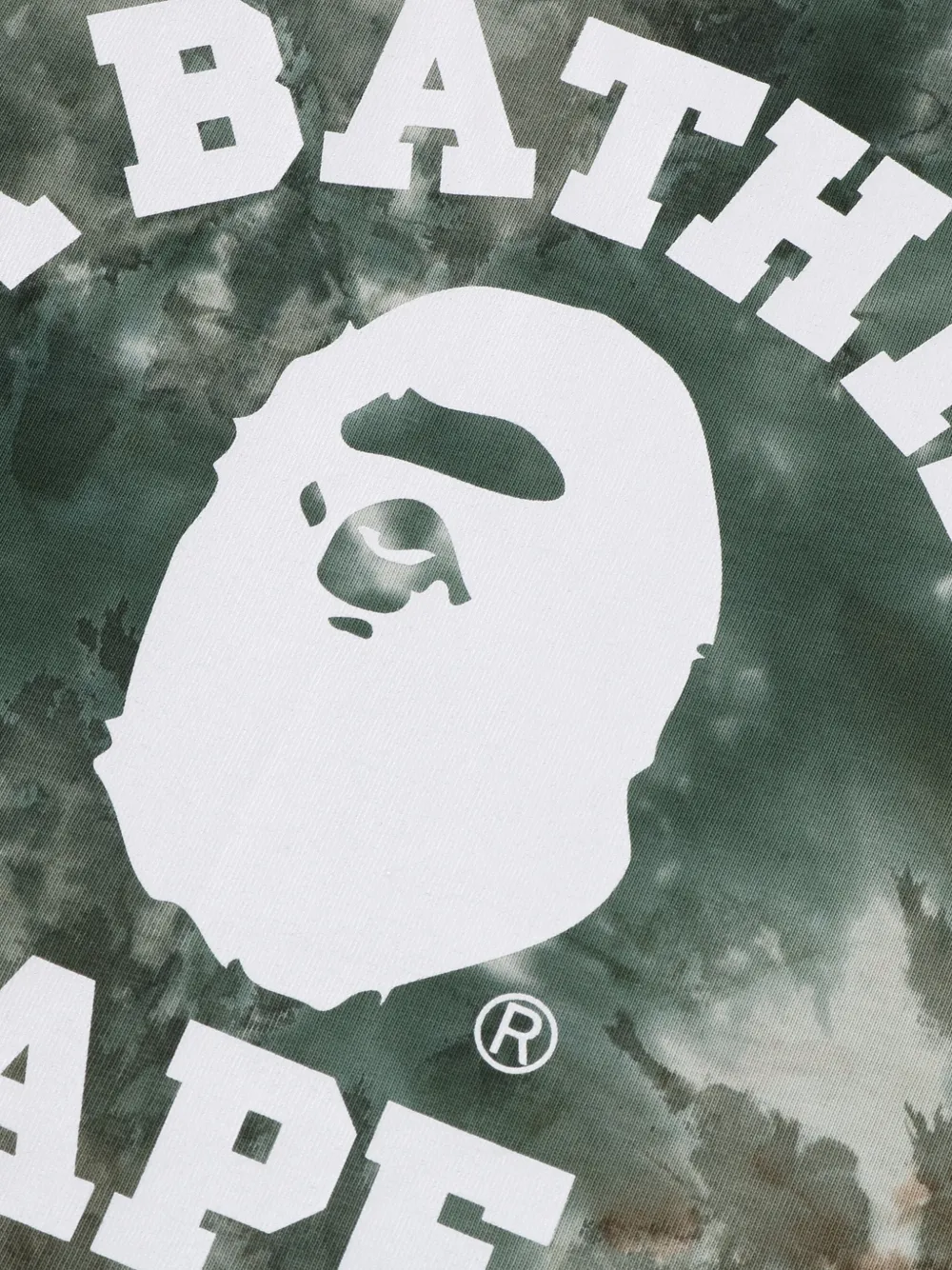 A BATHING APE T-shirt met logoprint Groen