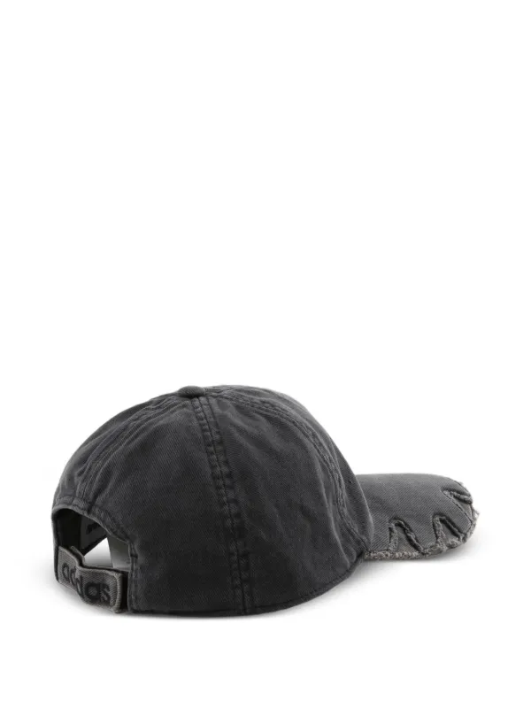 Adidas x AVAVAV Slashed Double Brim Distressed Baseball Cap | Grey