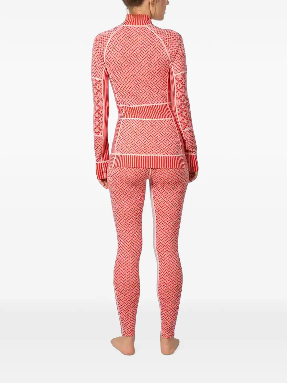 Kari Traa Smekker Rose basislaag met geometrisch patroon Rood