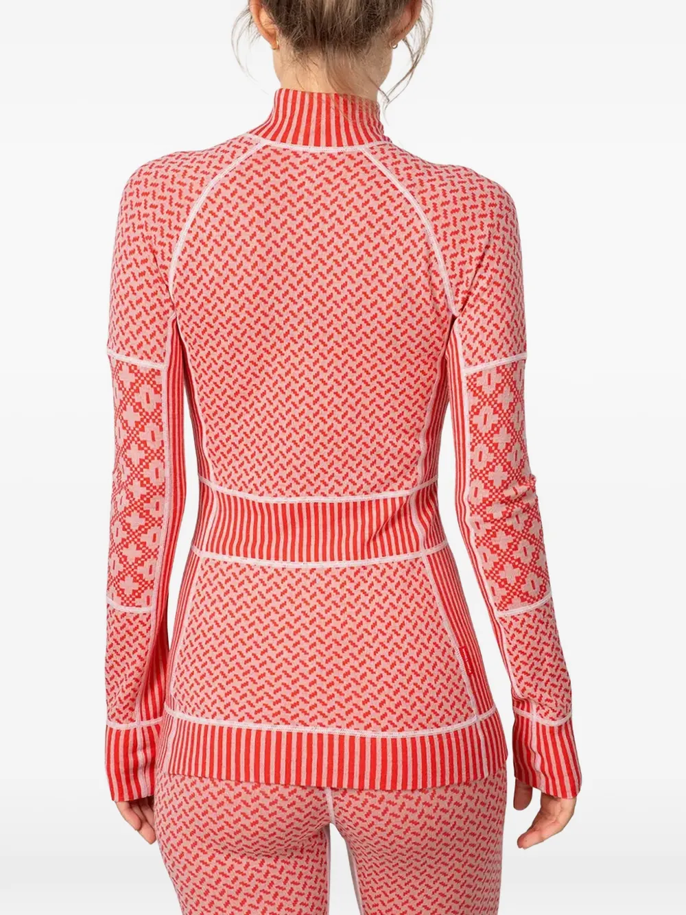 Kari Traa Smekker Rose basislaag met geometrisch patroon Rood
