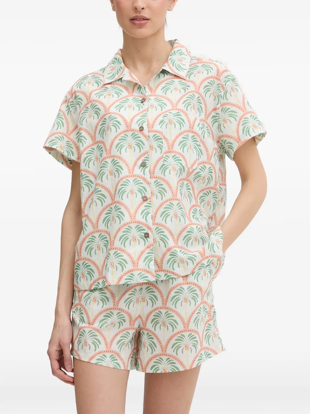 Hurley palm tree-print shirt