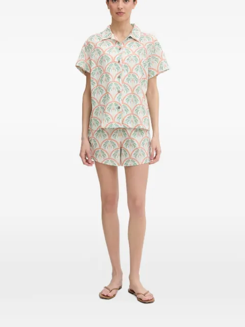 Hurley palm-tree-print drawstring beach shorts
