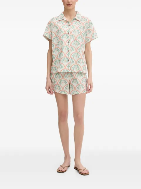 Hurley palm-tree-print drawstring beach shorts