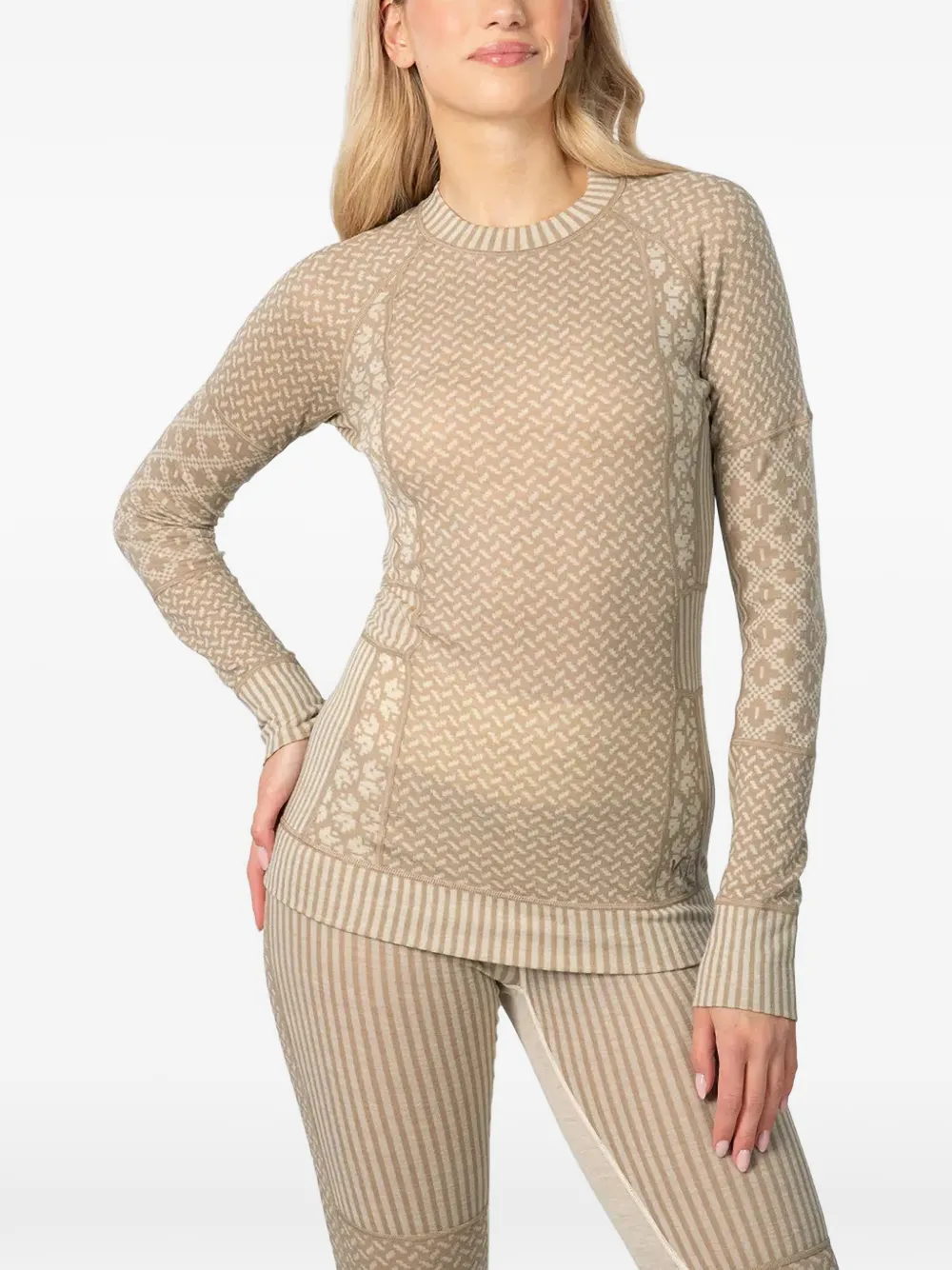 Kari Traa Smekker Patterned Long-sleeve T-shirt In Brown