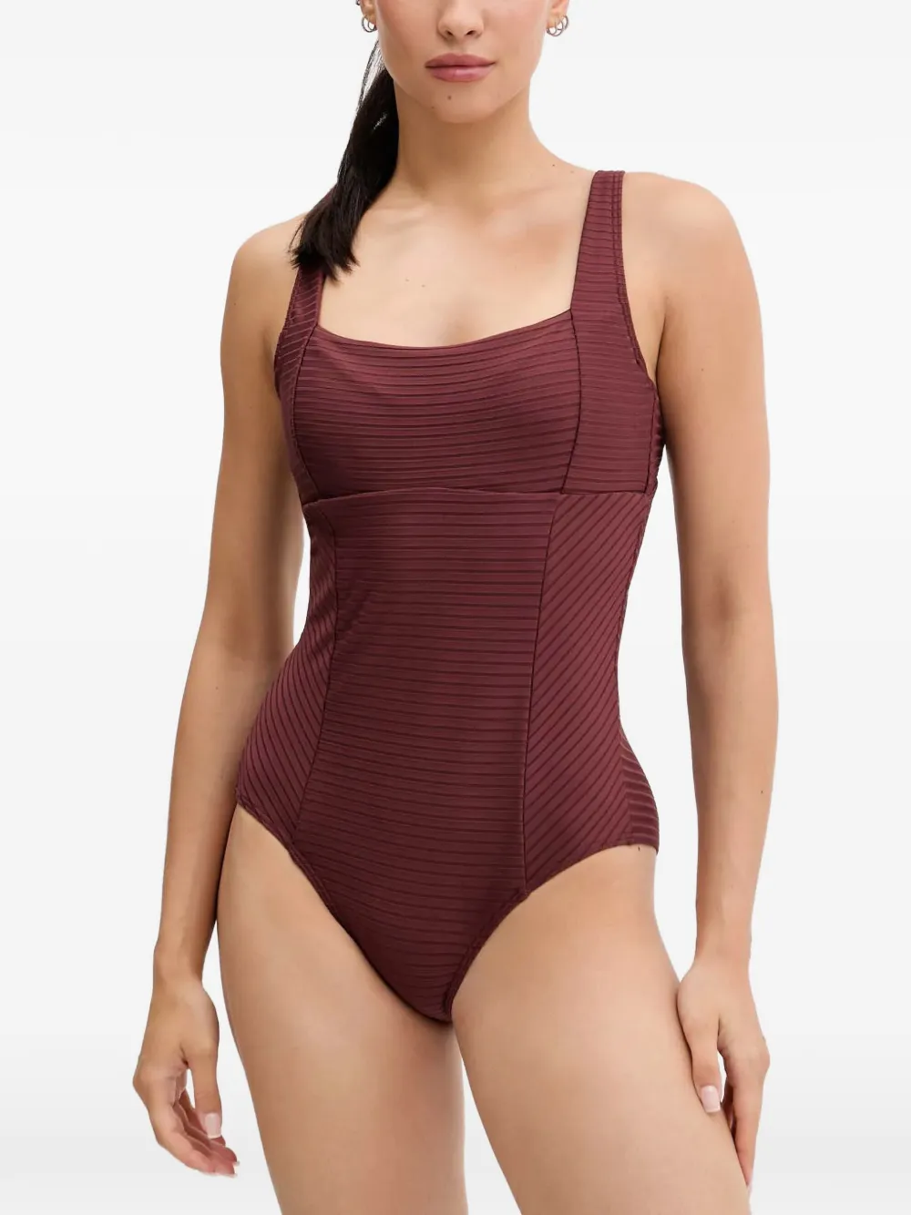 Rip Curl Premium Surf D Cup ribbed-knit swimsuit - Rosso
