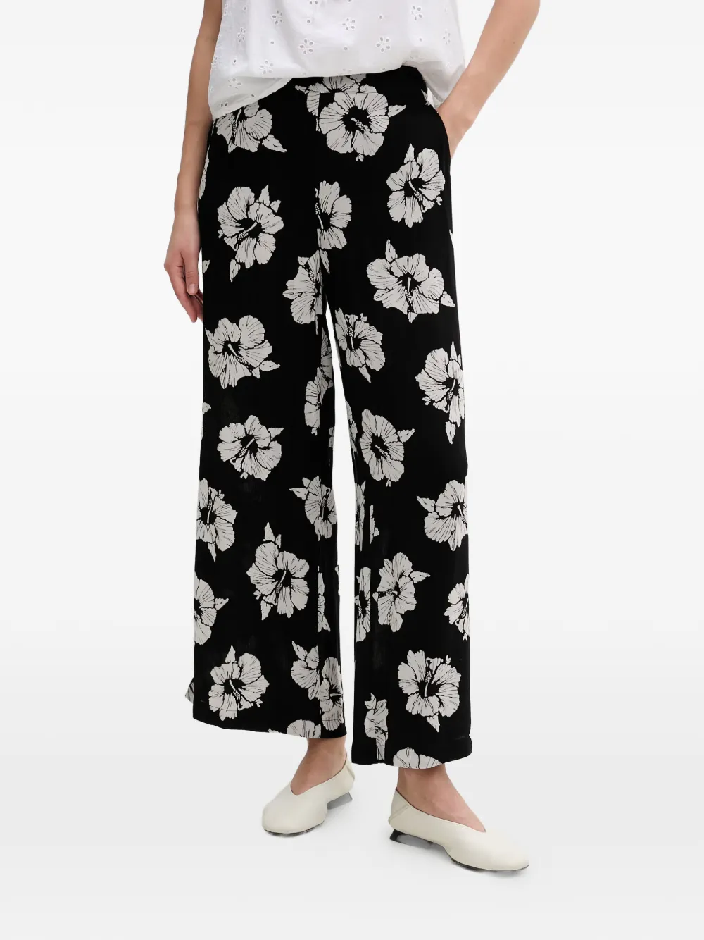 Rip Curl floral-print wide-leg trousers - Nero