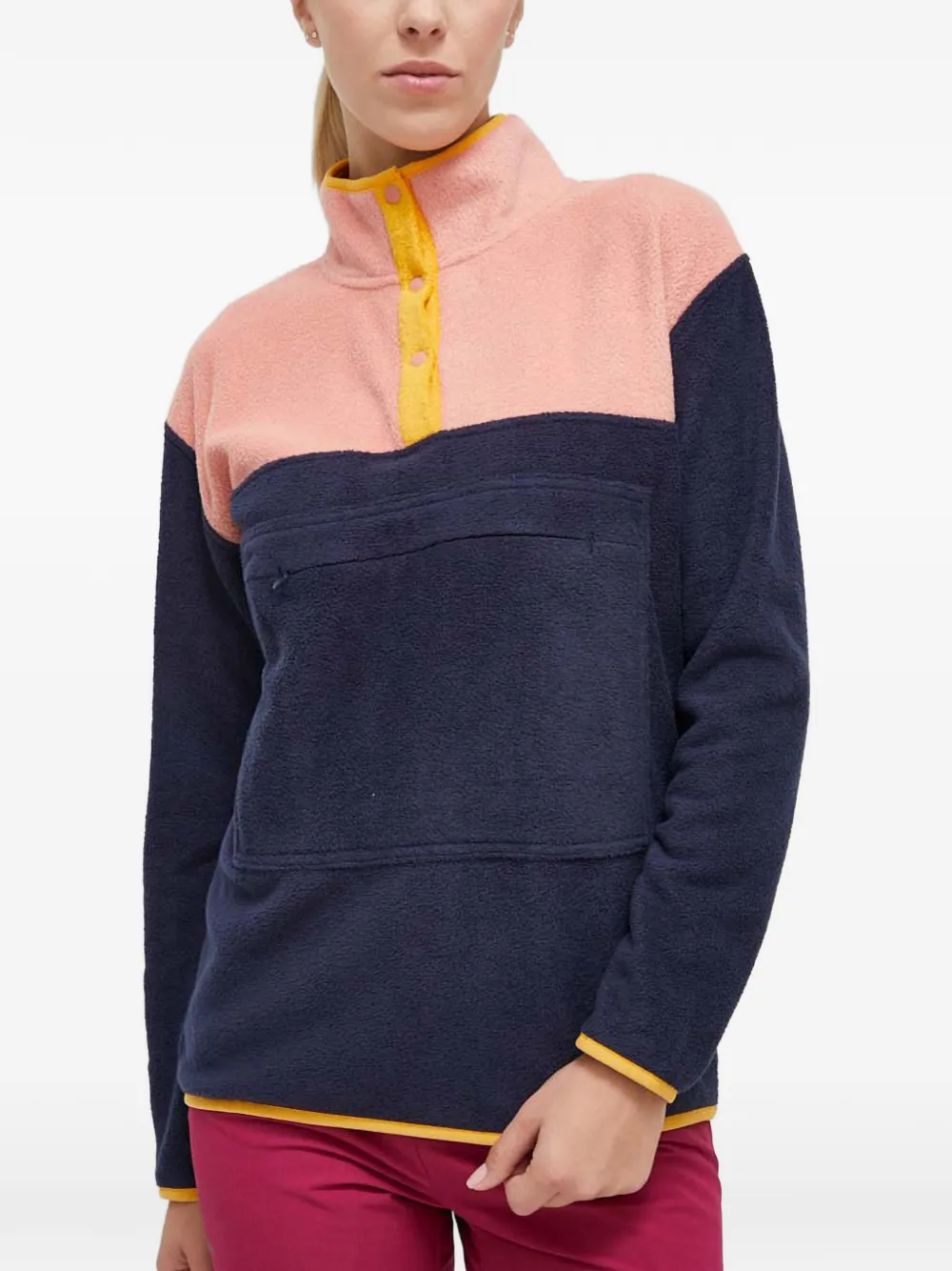 Viking colour-block fleece sweater - Blu