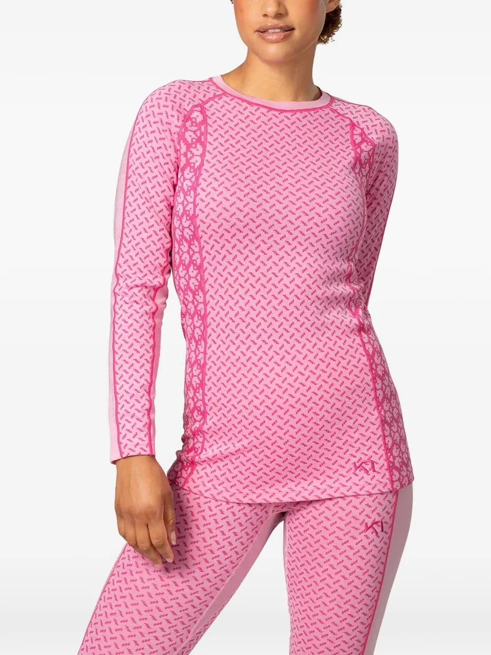 Kari Traa Lekker Patterned Long-sleeve T-shirt In Pink
