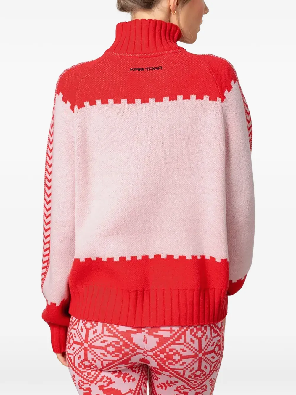 Kari Traa Saga trui met halve rits Roze