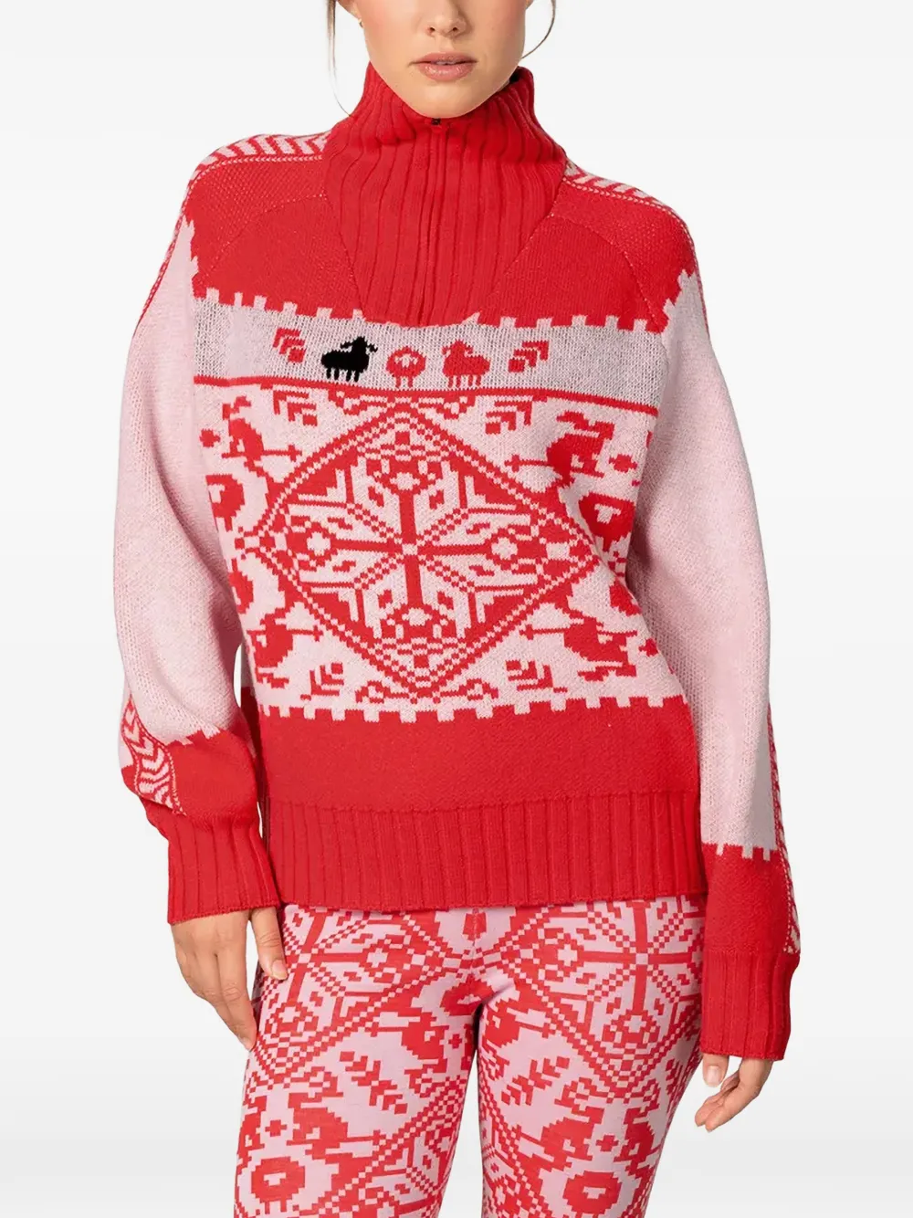 Kari Traa Saga Half-zip Sweater In Pink