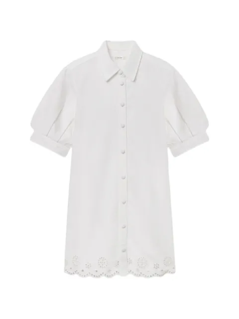 FRAME Eyelet Play billow-sleeve mini dress
