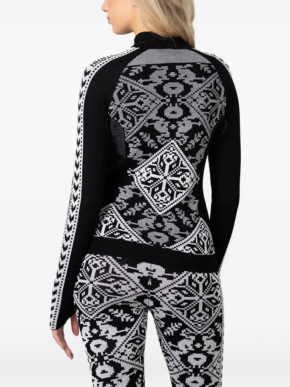 Kari Traa Saga half-zip base layer Zwart