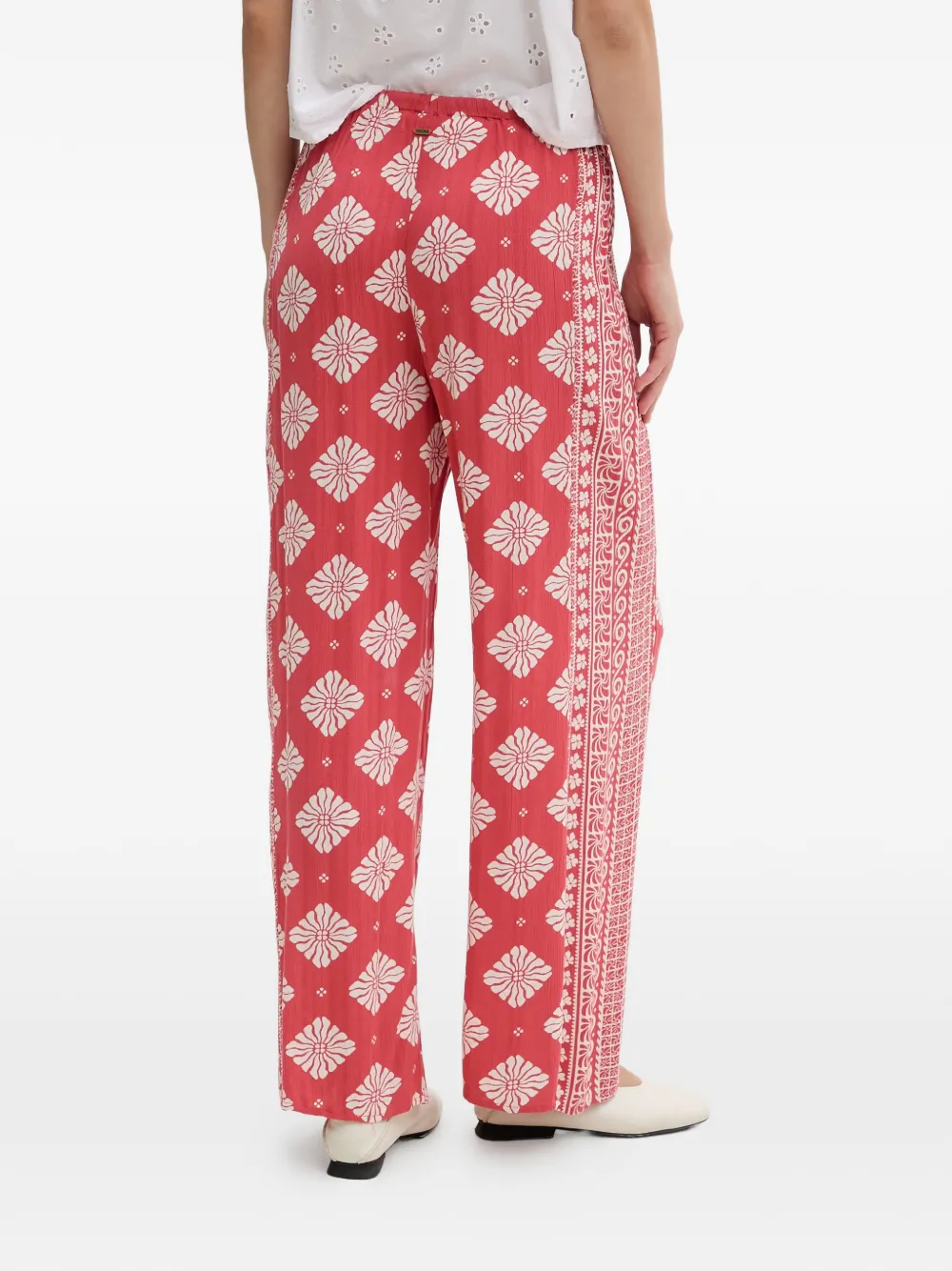 Rip Curl Ventura palazzo broek met bloemen-print en trekkoord Rood