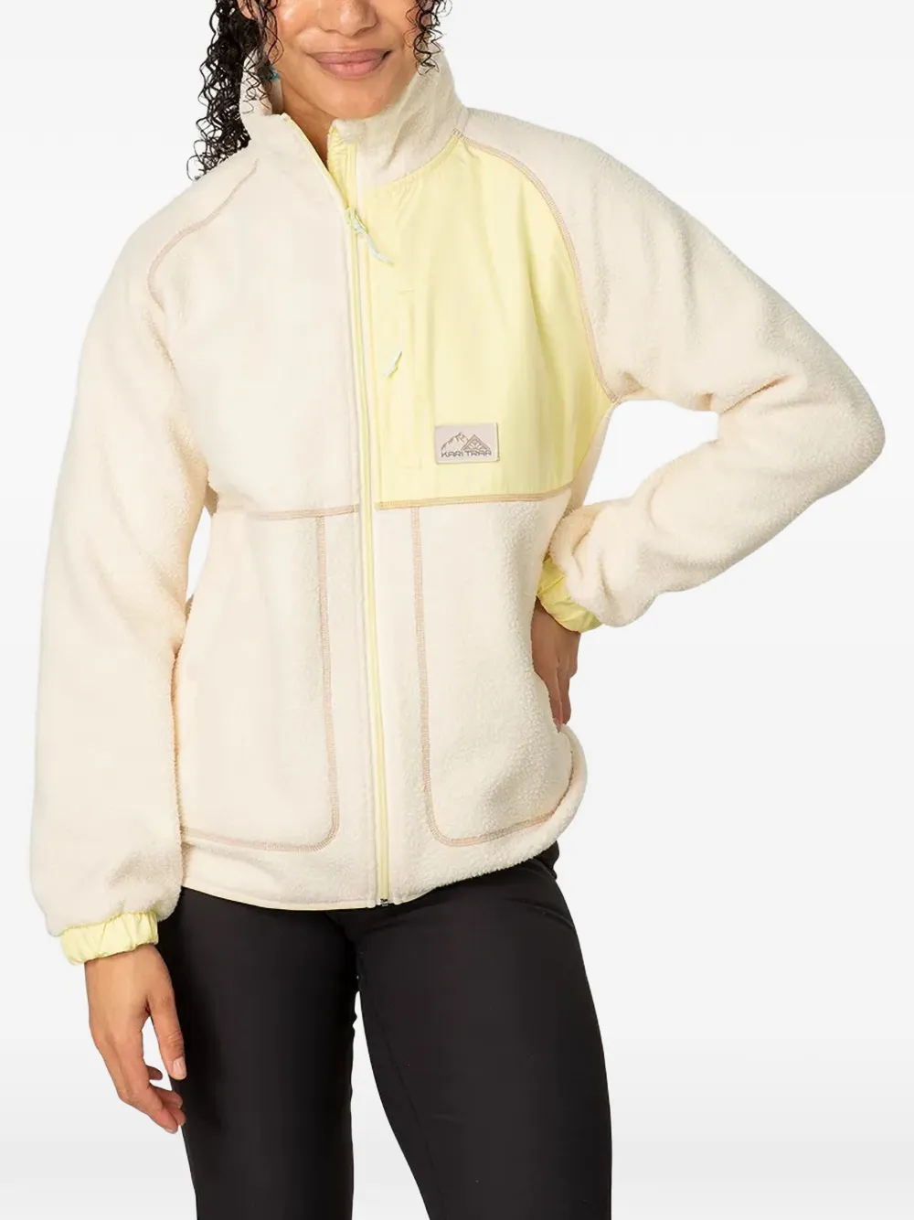 Kari Traa sweat zippé Emma à empiècements en polaire - Blanc