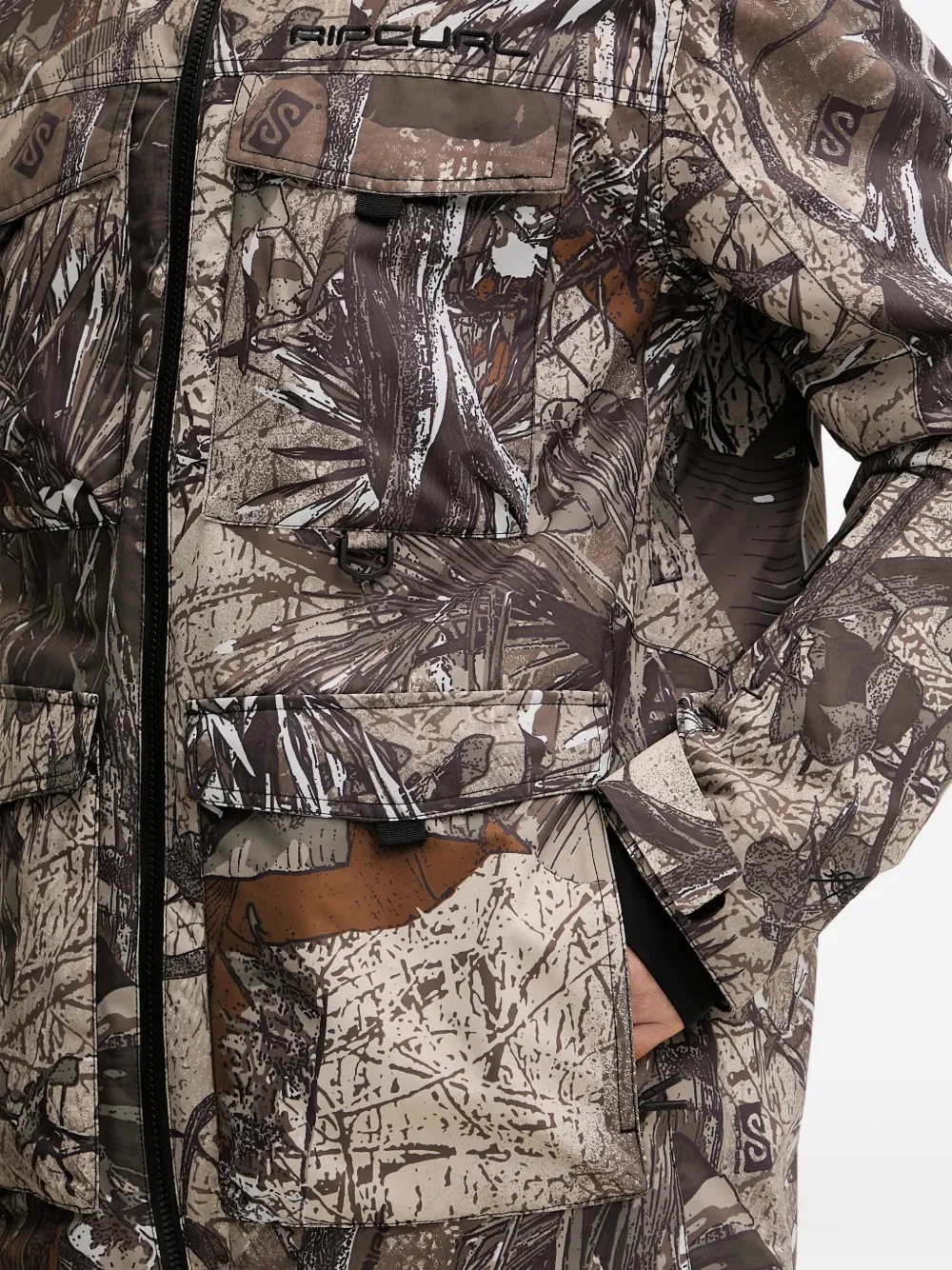 Rip Curl Pinna jack met capuchon en print Bruin
